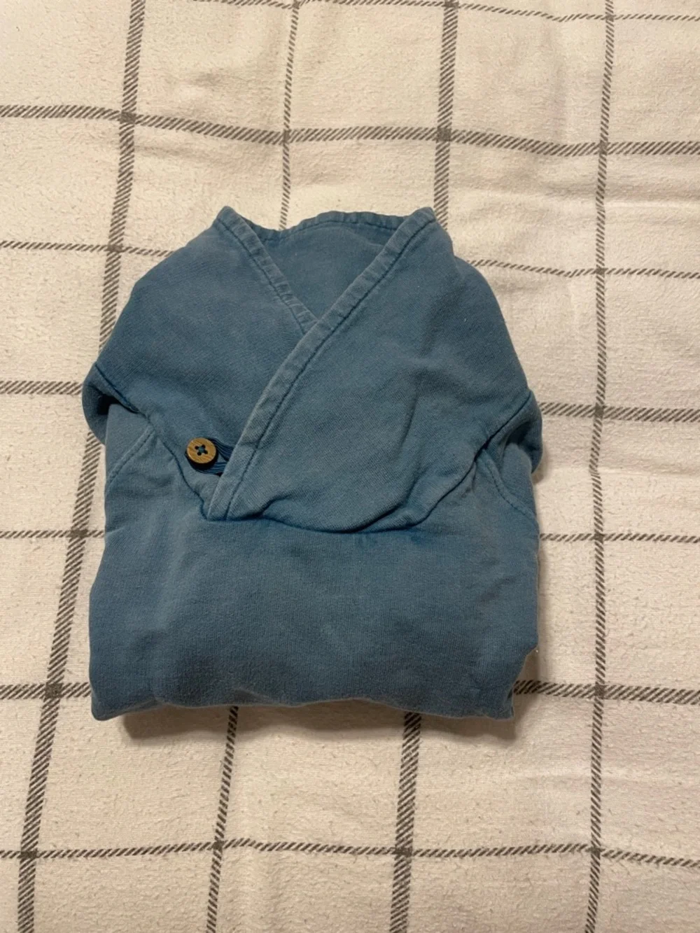 EUC Burt's Bees Baby turquoise organic cotton pullover